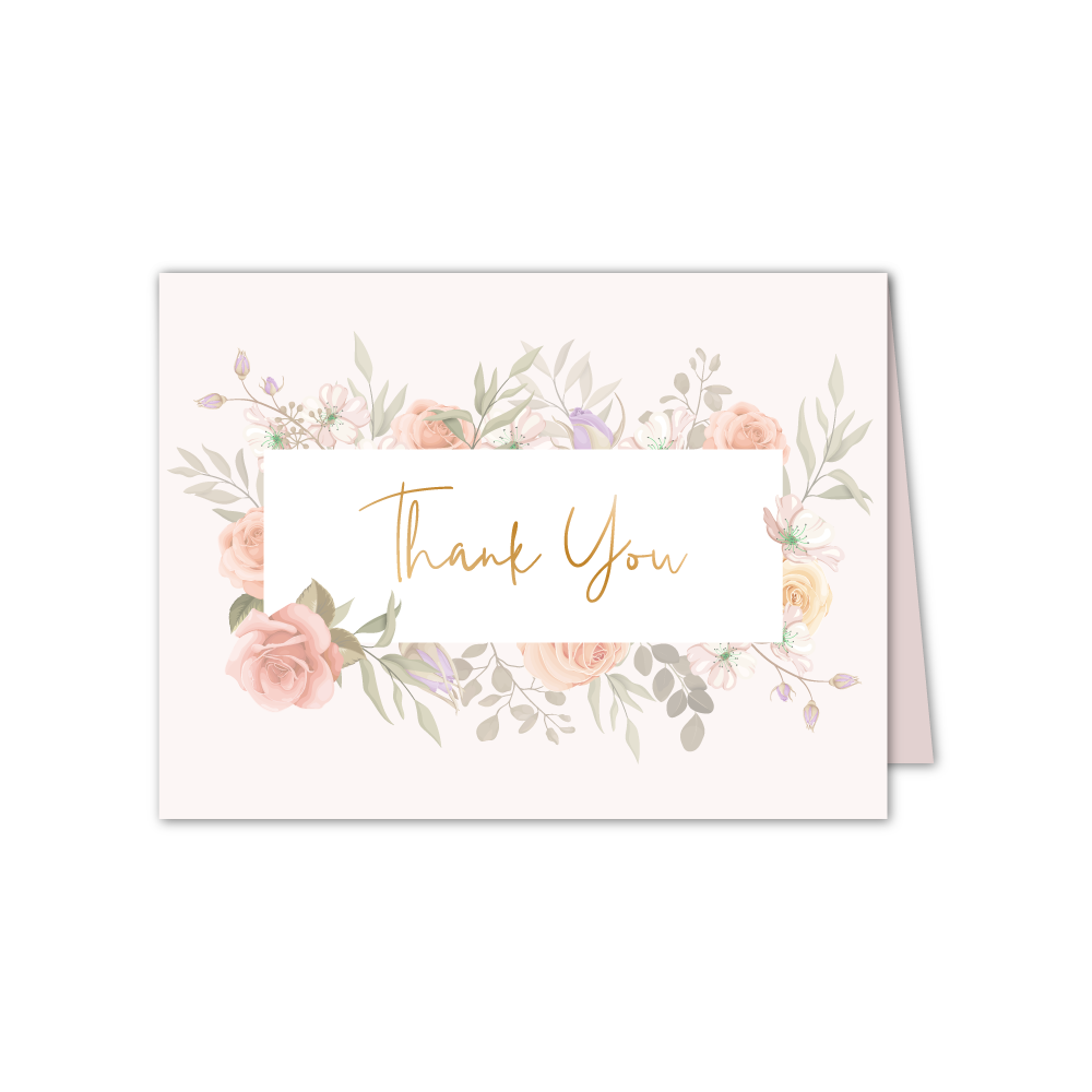 Picture of Folded Thank You Card - 5-1/2" x 4-1/8"