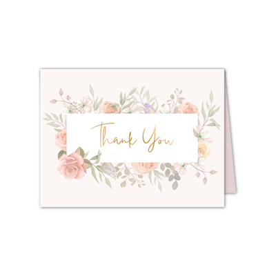 Picture of Folded Thank You Card - 5-1/2" x 4-1/8"